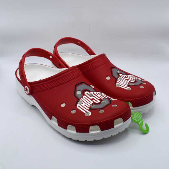 Crocs Ohio State Buckeyes Classic Clog Unisex M10/W12 Red White NWT 209606-100 main image 4